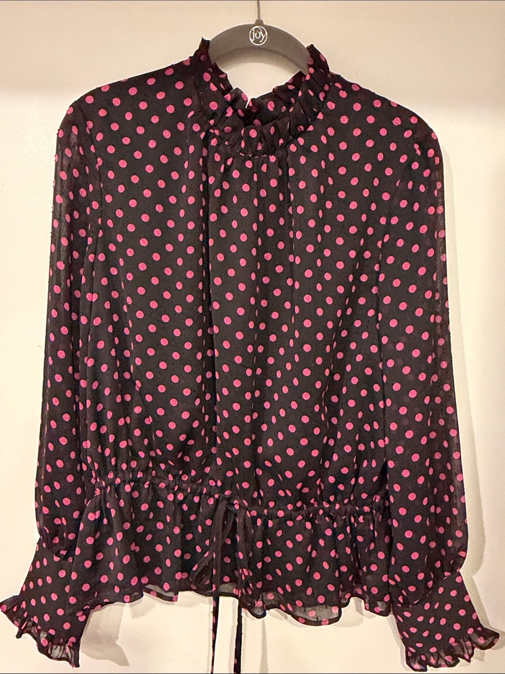 Ann Taylor Peplum Polka Dot Blouse